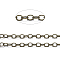 Brass Cable Chains, Unwelded, with Spool, Oval, Cadmium Free & Nickel Free & Lead Free, Antique Bronze, 4x3x0.6mm, about 32.8 Feet(10m)/roll