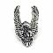 Alloy Finger Rings, Wide Band Rings, Eagle, Size 10, Antique Silver, 20mm