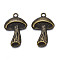 Tibetan Style Alloy Pendants, Cadmium Free & Lead Free, Mushroom, Antique Bronze, 28.5x18x4mm, Hole: 2mm, about 470pcs/1000g