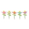 Glass Seed Beaded Flower Pendants, with 304 Stainless Steel Loops & Acrylic & Glass, Mixed Color, 33~33.5x18~18.5mm, Hole: 4x2mm