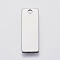 Tarnish Resistant 201 Stainless Steel Pendants, Rectangle, Stamping Blank Tag, Stainless Steel Color, 25x9x1mm, Hole: 2.5mm