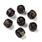 Handmade Lampwork Beads, Column, Black, 11~13x10~11mm, Hole: 3mm