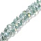 Transparent Electroplate Glass Beads Strands, Faceted, Polygon, AB Color Plated, Sea Green, 5.5mm, Hole: 1.2mm, about 70pcs/strand, 14.84 inch(37.7cm)