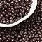6/0 Glass Seed Beads, Opaque Colours Luster, Teardrop, Coconut Brown, 4~5x4~4.5x3~4mm, Hole: 0.8~0.9mm, about 125pcs/10g