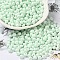 6/0 Opaque Baking Paint Glass Seed Beads, Teardrop, Honeydew, 4.5~5x4x3~3.5mm, Hole: 0.9mm, about 125pcs/10g