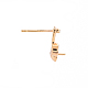 Серьги из латуни с микропейвом и прозрачным фианитом KK-T062-230G-NF-4