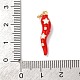 Латунные подвески с микропаве из кубического циркония и эмали KK-Q098-35G-A-3