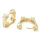 Серьга-кольцо из латуни с микропаве из кубического циркония EJEW-C079-06G-2