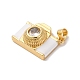 Латунные подвески с микропаве из кубического циркония и эмали KK-Q098-36G-B-2