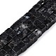 Натуральные нити бус из ларвикита G-T139-6x6-25A-4