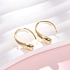 Серьги-подвески из латуни в форме капли EJEW-F384-18G-2