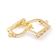 Фурнитура для сережек-обручов из латуни с фианитом KK-S374-04G-02-3