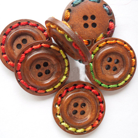 Круглыми 4-holebuttons с красочными нить завернуты NNA0Z51-1