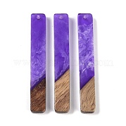 Большие подвески из смолы и дерева WOOD-F015-02E