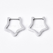 Серьги-кольца Huggie Hoop из нержавеющей стали 304 EJEW-N016-002