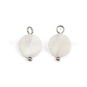 Подвески-диски из натуральных ракушек STAS-D378-31P