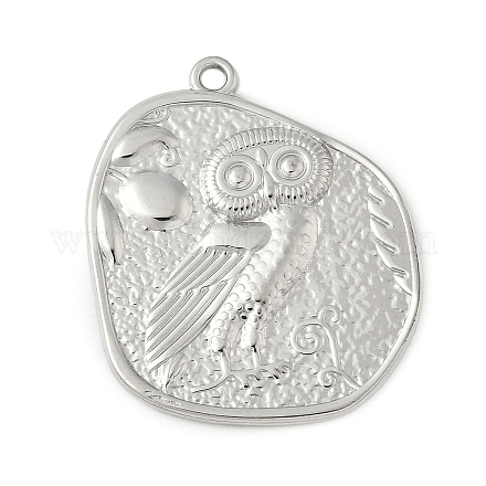 Подвески в виде совы из старинной монеты из нержавеющей стали 304 STAS-S186-02P-1