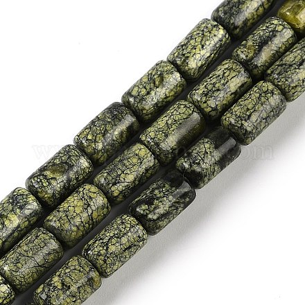 Натуральный серпантин / зеленые кружевные нити из бисера G-H064-B01-01-1