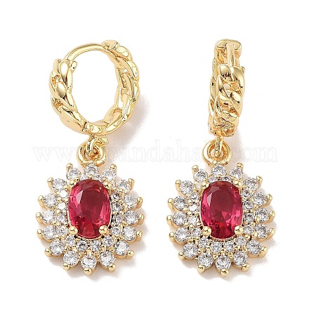 Серьги-кольца из настоящей позолоченной латуни 18 карат EJEW-L269-043G-02-1