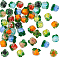 40Pcs 8 Colors Lampwork Glass Fruit Beads Transparent Persimmon Shape Glass Beads Luminous Glass Beads Loose Beads with Hole 1.2-1.8mm for DIY Bracelets Necklace Jewellery Making
