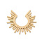 Brass Cabochons, Light of Sun, Golden, 30.5x34x1mm