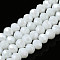 Electroplate Glass Beads Strands, Pearl Luster Plated, Faceted, Rondelle, White, 2.9~3.3x2mm, Hole: 0.8mm, about 144~150pcs/strand, 35~37cm