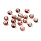 Opaque Spray Painted Glass Beads, Rondelle, Cerise, 8x5mm, Hole: 2mm