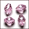 Imitation Austrian Crystal Beads, Grade AAA, K9 Glass, Faceted, Bicone, Pink, 8x11mm, Hole: 0.9~1mm