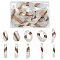 20Pcs 10 Styles Transparent Resin & Walnut Wood Big Pendants, Geometric Charms, with Silver Foil, Teardrop & Hexagon & Donut, Mixed Shapes, Clear, 35.5~53x7~32.2x3~3.5mm, Hole: 1.5~16x1.5~10mm, 2pcs/style