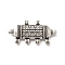 Tibetan Style Alloy Chandelier Component Links, Cadmium Free & Lead Free, Bicone, Antique Silver, 20.5x42x8mm, Hole: 2mm, about 217pcs/1000g