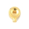 925 Sterling Silver Crimp Beads, Column, Golden, 4x3x2mm, Hole: 0.9mm