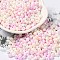 6/0 Glass Seed Beads, Opaque Colours Luster, Teardrop, Linen, 4.5~5x4x3~3.5mm, Hole: 0.9mm, about 125pcs/10g