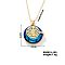 Vintage Sparkling Rhinestone Saint Pendant Necklaces, Brass Cable Chain Necklaces for Women, Golden, 15.75 inch(400mm)
