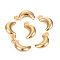 304 Stainless Steel Charms, Moon, Golden, 16x8.3x3.3mm, Hole: 1.5mm