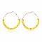 Bohemia Style Colorful Clay Beads Hoop Earrings, Ring