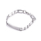 Tarnish Resistant 304 Stainless Steel Figaro Chain ID Bracelets, with Lobster Claw Clasps, Stainless Steel Color, 8-5/8 inch(22cm)