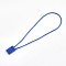 Polyester Cord with Seal Tag, Plastic Hang Tag Fasteners, Blue, 190~195x1mm, Seal Tag: 11x8x3mm and 9x3x2mm, about 1000pcs/bag