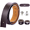 Leather Watch Bands, with Iron Screws, Coconut Brown, 125x3.75~3.9x0.35cm