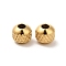 201 Stainless Steel Bead, Round, Real 18K Gold Plated, 5mm, Hole: 2mm