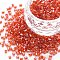 Glass Bugle Beads, Transparent Colours Luster, Tomato, 2.5~3x2mm, Hole: 0.9mm, about 15000pcs/pound