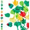 HOBBIESAY 40pcs 4 Sets Leaf Resin Cabochons 20-33x15-21mm Slime Charms Maple Leaves Flatback Beads Embellishments Flatback Ginkgo Leaves Resin Charms for Scrapbooking Hair Clip Phone Case DIY Crafts