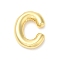 Rack Plating Brass Pendants, Balloon Letter Charm, for Personalized Name Necklaces Making, Long-Lasting Plated, Lead Free & Cadmium Free, Real 18K Gold Plated, Letter C, 21x17x5mm, hole: 3.5x2mm