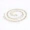 Ion Plating(IP) 304 Stainless Steel Satellite Chains, Soldered, with Round Beads, Real 18K Gold Plated, 1.6mm