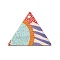 Geometric Alloy Sheet Printed Pendant Earrings Accessories, Triangle, 19.5x22x0.5mm, Hole: 1.6mm