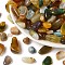 Dyed & Heated Natural Agate Beads, No Hole, Nuggets, Mixed Color, 12~16mm