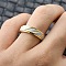 201 Stainless Steel Finger Rings, Real Gold Plated & Stainless Steel Color, 4mm,US Size 10(19.8mm)