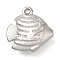 Anti-Tarnish 304 Stainless Steel Pendants, Fish Charm, Stainless Steel Color, 17.5x17.5x6mm, Hole: 1.4mm