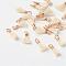 Polycotton(Polyester Cotton) Tassel Pendant Decorations, with Unwelded Iron Jump Rings, Golden, PapayaWhip, 10~16x2mm, Hole: 1.5mm