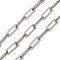 304 Stainless Steel Cable Chains, Unwelded, Stainless Steel Color, 14x4.5x1mm