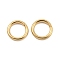 304 Stainless Steel Jump Rings, Soldered Jump Rings, Closed Jump Rings, Golden, 18 Gauge, 7x1mm, Inner Diameter: 5.5mm